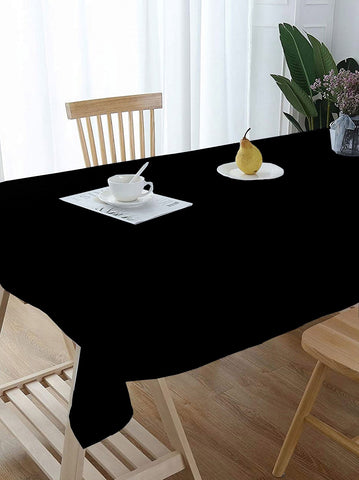 Lushomes center table cover, Black, Classic Plain Dining Table Cover Cloth,  table cloth for centre table, center table cover, dining table cover (Size 36 x 60”, Center Table Cloth)