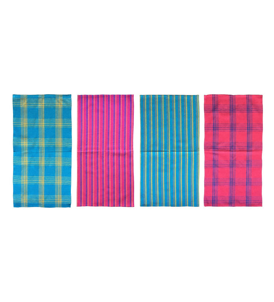Lushomes Kitchen Towels, Kitchen Hand Towel Set of 4, Small Napkins, Super Absorbent and Soft Multi Color Waffle napkins for Hand Towel (Pack of 4, 38x64 Cms)
