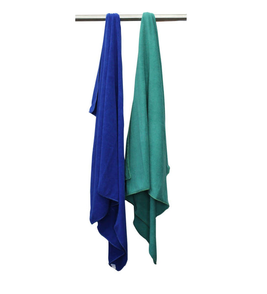 Microfibre Towel for Bath, Quick Dry Towel for Men Women, Large Size Towel Set of 2, 27 x 55 Inch, microfiber bath towel for women for men (70x140 Cms, Set of 2, Blue & Teal Combo)