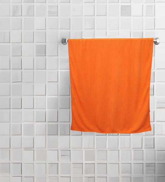 Microfibre Towel for Bath, Quick Dry Towel for Men Women, Large Size Towel, 27 x 55 Inch, microfiber bath towel for women for men (70x140 Cms, Set of 1, Orange)