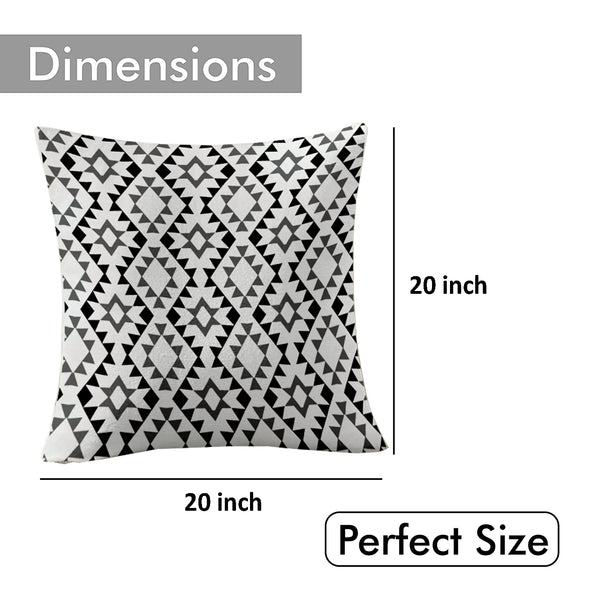 Lushomes cushion cover 20 inch x 20 inch, boho cushion covers, cushion covers 20 inch x 20 inch, square pillow cover, throw pillow cover, Polyester Twill(Pack of 5, 20x20 Inch, Beige Coffee Geomertic)