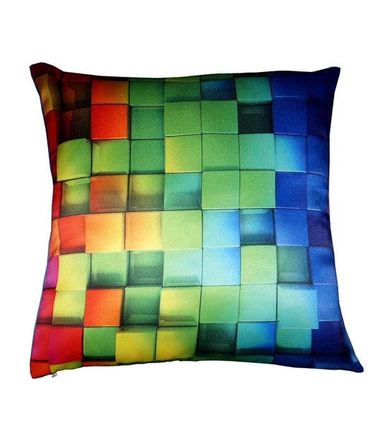 Lushomes cushion covers 16 inch x 16 inch, cusion covers for sofa 16" 16 Printed Cube Cushion Coverboho cushion covers (16 x 16 inches, Single pc)