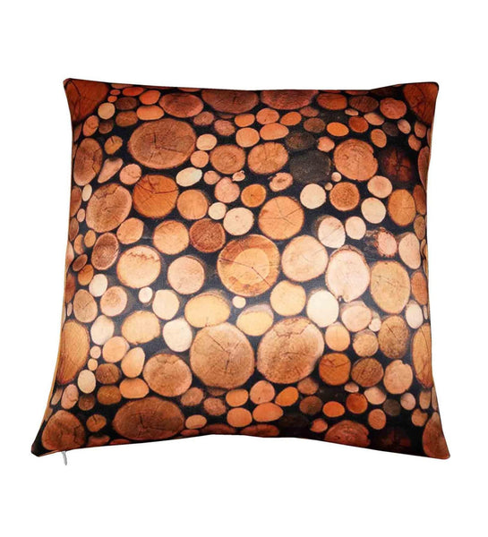 Lushomes cushion covers 16 inch x 16 inch, cusion covers for sofa 16" 16 Printed Log Cushion Cover boho cushion covers (16 x 16 inches, Single pc)