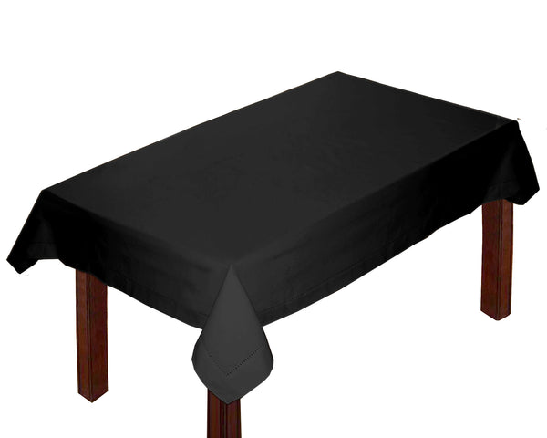 Lushomes center table cover, Cotton Black Plain Dining Table Cover Cloth (Size 36 x 60 Inches, Center Table Cloth)