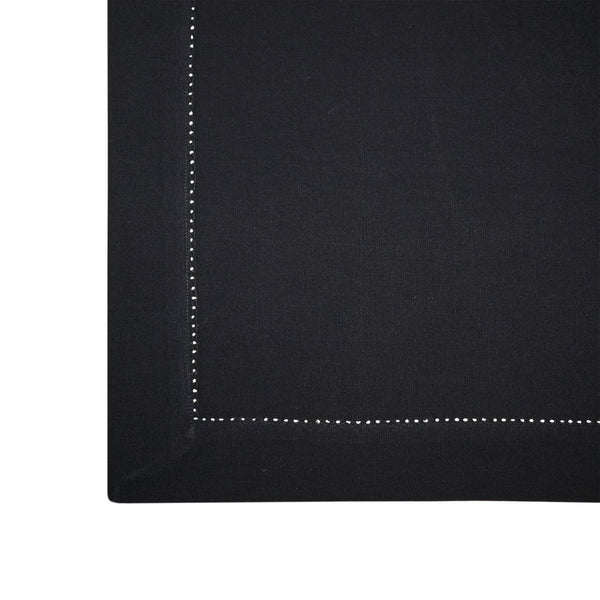 Lushomes center table cover, Cotton Black Plain Dining Table Cover Cloth (Size 36 x 60 Inches, Center Table Cloth)