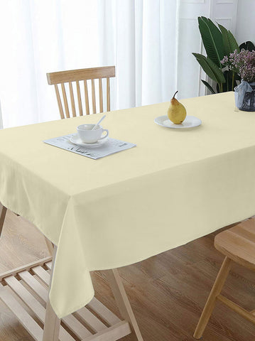 Lushomes center table cover, Beige, Classic Plain Dining Table Cover Cloth, table cloth for centre table, center table cover, dining table cover (Size 36 x 60”, Center Table Cloth)