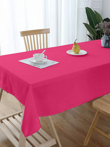 Lushomes center table cover, Rose Pink, Classic Plain Dining Table Cover Cloth,  table cloth for centre table, center table cover, dining table cover (Size 36 x 60”, Center Table Cloth)