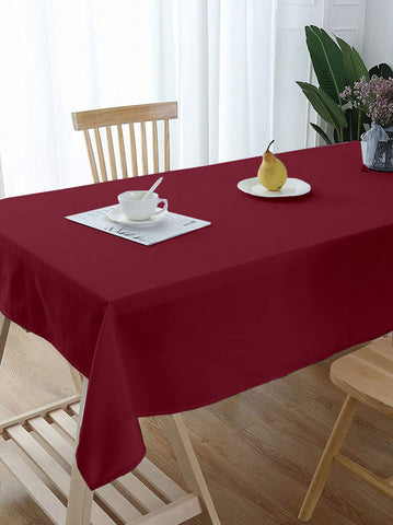 Lushomes center table cover, Maroon, Classic Plain Dining Table Cover Cloth,  table cloth for centre table, center table cover, dining table cover (Size 36 x 60”, Center Table Cloth)
