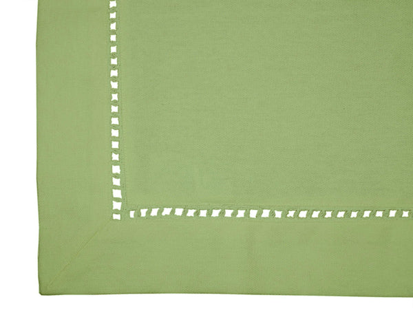 Lushomes Dark Green Premium Cotton Table Runner with Ladder Lace (Size 40 x 180 cms, Single Pc) - Lushomes