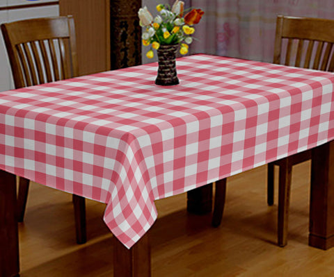 Lushomes Table Cover, Buffalo Checks Baby Pink Plaid Dining Table Cover Cloth, Side Table Cover, small table cover, tea table cover (Size 40 x 40”, Side Table Cloth)
