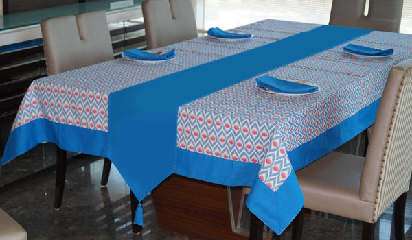 Lushomes Diamond Printed 4 Seater Table Linen Set - Lushomes