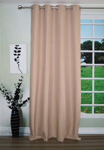Lushomes outdoor curtains for balcony waterproof, curtains & drapes, Parda, Brown with 8 Metal Eyelets for Living Room, 4.5 FT x 7.5 FT (54 x 90 inches, Single pc)