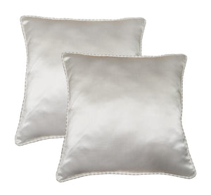 Lushomes cushion cover 16x16, cushion covers 16 inch x 16 inch Cream, Sofa Cushion Cover with Striped border, Boho Cushion Cover, cusion covers (16x16 inches, set of 2)
