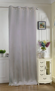 Lushomes Grey Contemporary Premium Plain Door Curtain with 8 metal Eyelets (54 x 90‰۝)-Torantina, Single pc - Lushomes