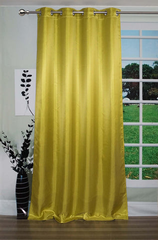 Lushomes Green Contemporary Stripped Long Door Curtain with 8 metal Eyelets (54 x 108‰۝)-Torantina - Lushomes