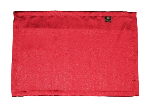 Lushomes Red Jacquard Design 1 decorative Placemat Set of 6 pcs (Size: 13''x19'') - Lushomes