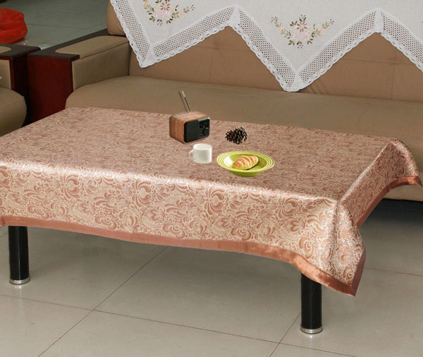 Lushomes Rust 1 Selfdesign Jaquard Centre Table Cloth (Size: 36x60 inches), single pc - Lushomes