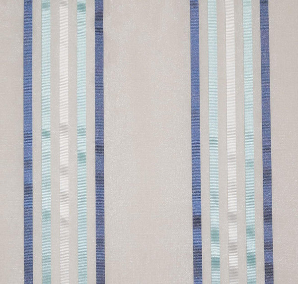 Lushomes Stylish Light Blue Sheer Curtains with Stripes for Windows - Lushomes
