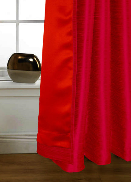 Lushomes Red Twinkle Star Curtain with Blackout Lining for Long Door - Lushomes