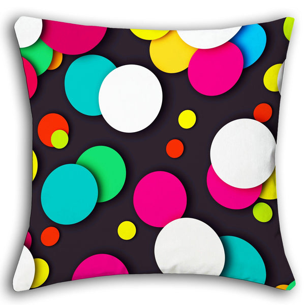 Lushomes Digital Print Round Design Cushion Covers (Pack of 5) - Lushomes