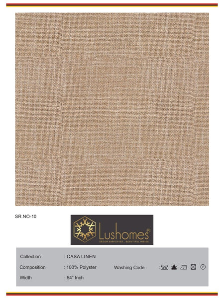Lushomes 100% Polyster 54" Inches Width Plains Casa Linen 250 GSM Fabric