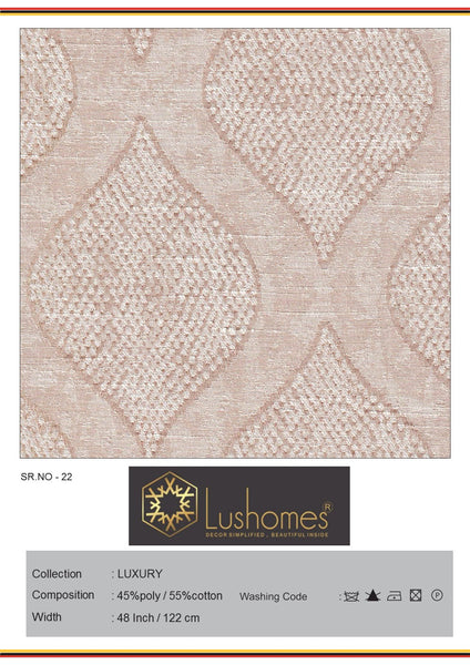 Lushomes 45% Polyester & 55% Cotton 48 " Inches Width Jacquard Luxury 265 GSM Fabric