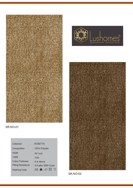 Lushomes 100% Polyster 54" Inches Width Velvet Rosetta 430 GSM Fabric
