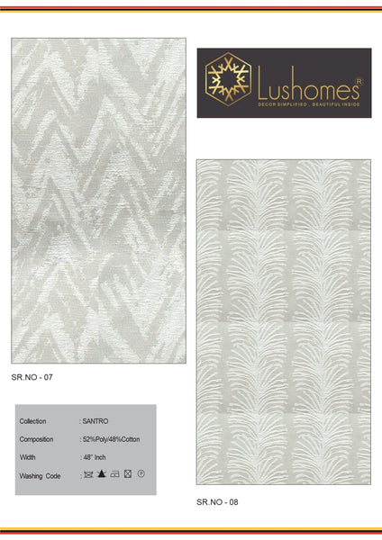 Lushomes 52% Polyester & 48% Cotton 48" Inches Width Jacquard Santro 248 GSM Fabric