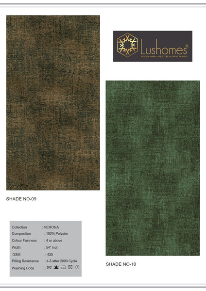 Lushomes 100% Polyster 54" Inches Width Velvet Verona 430 GSM Fabric