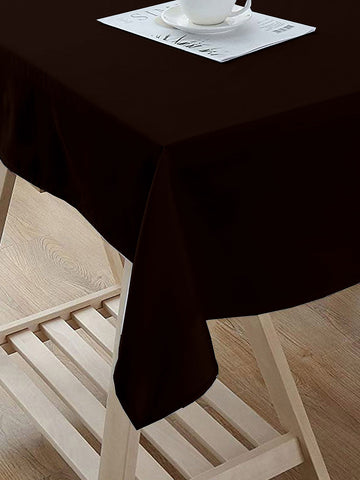 Lushomes dining table cover 6 seater, Brown Classic Plain Dining Table Cover Cloth, table cloth for 6 seater dining table, table cover 6 seater  (Size 60 x 70”, 6 Seater Table Cloth)