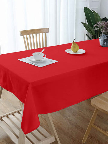 Lushomes dining table cover 6 seater, Red Classic Plain Dining Table Cover Cloth, table cloth for 6 seater dining table, table cover 6 seater  (Size 60 x 70”, 6 Seater Table Cloth)