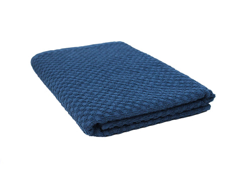Lushomes Towels for Bath, bath towel, cotton towels for bath, large size, bathing towel, for Men and Women, Popcorn Weave, Peacock Blue, 335 GSM Approx (Pack of 1, Size 70 x 150 cms, 28x59 Inch)