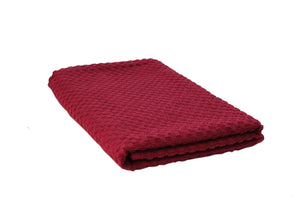 Lushomes Towels for Bath, bath towel, cotton towels for bath, large size, bathing towel, for Men and Women, Popcorn Weave, Maroon, 335 GSM Approx (Pack of 1, Size 70 x 150 cms, 28x59 Inch)