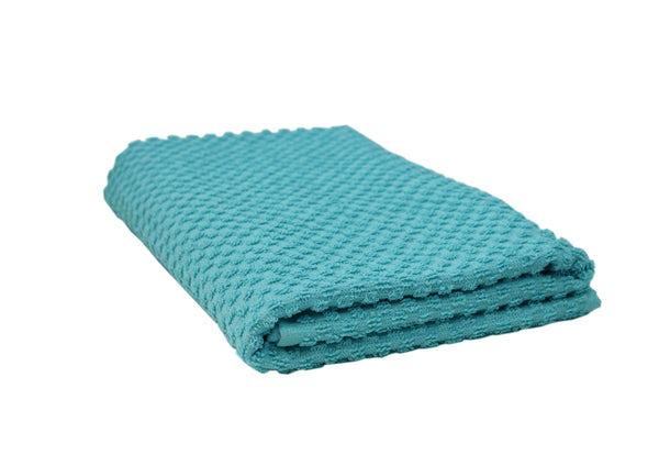 Lushomes Towels for Bath, bath towel, cotton towels for bath, large size, bathing towel, for Men and Women, Popcorn Weave, Aqua Blue, 335 GSM Approx (Pack of 1, Size 70 x 150 cms, 28x59 Inch)