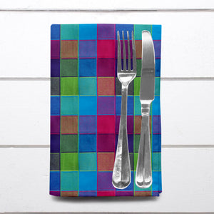 Lushomes Table Napkins, Multi checks table napkins cotton set of 6, Restaurant, Bar, Cafe, Or Events, Kitchen Napkins Cotton, For Dining Tables, cloth napkins (Pack of 6, 16 inch x 16 inch)