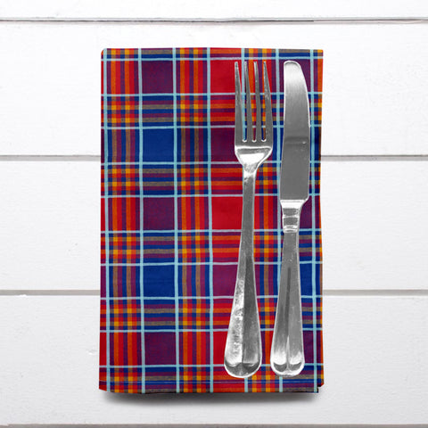 Lushomes Table Napkins, Red checks table napkins cotton set of 6, Restaurant, Bar, Cafe, Or Events, Kitchen Napkins Cotton, For Dining Tables, cloth napkins (Pack of 6, 16 inch x 16 inch)