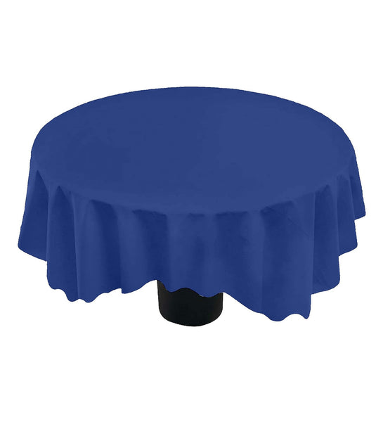 Lushomes Table Cloth, Cotton table cloth, round table cover, Blue table sheet, used for Study, Dastarkhan, Tea, Cyclinder Cover, teapoy (Size 40 Inch Round, 2 Seater Round/Oval Dining Table Cloth)