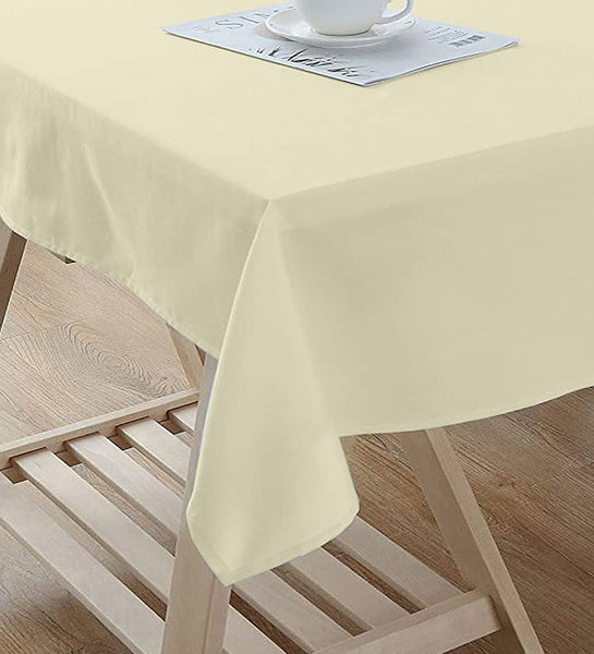 Lushomes side table cover, Beige Classic Plain Cotton Dining Table Cloth ,Home Decor Items, Side Table Cover, small table cover, tea table cover(Size 40 x 40”, Side Table Cover)