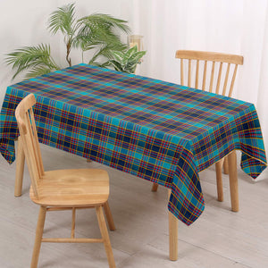 Lushomes table cloth Cotton, table cloth for 4 seater dining table, table cover 4 seater, dining table cover, Square, Green Checks Table Cover with 1 Cms Hem (Pk of 1, Size: 60x60 Inch, 5x5 FT)