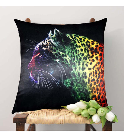Lushomes cushion covers 16 inch x 16 inch, cusion covers for sofa 16" 16 Printed Leopard Cushion Cover boho cushion covers (16 x 16 inches, Single pc)