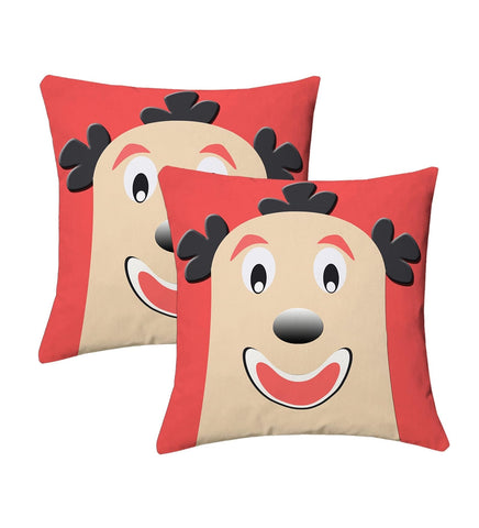 Lushomes cushion cover 24 inch x 24 inch, Kids Digital Printed Bald Funny Man Square Festive and Ethnic Cushion Covers, 24 inch cushion cover (2 Pcs, Size: 24''x24'')
