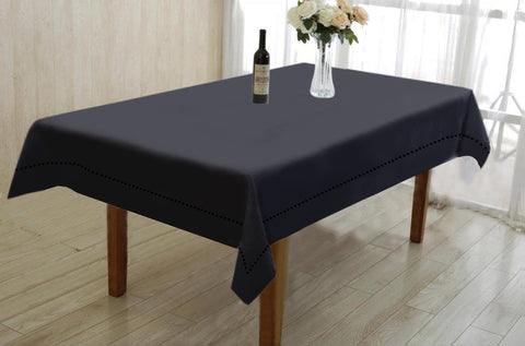 Lushomes table cover, dining table cover ,  table cloth for 6 seater dining table, Black, Rectangle Dinning Table Cloth, dining table, dinning table cover, tea table cover (54 x 78”, Single Pc)