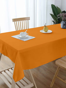 Lushomes dining table cover 6 seater, Orange Classic Plain Dining Table Cover Cloth, table cloth for 6 seater dining table, table cover 6 seater  (Size 60 x 70”, 6 Seater Table Cloth)