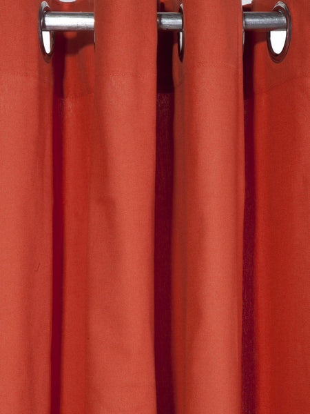 Lushomes window curtain, curtain 5 feet, Curtains for Window, Cotton Red Rod Pocket Curtain and Drapes for Window Size: 137X213 cm (Size 4.5 FT x 7 FT, Pack of 1)