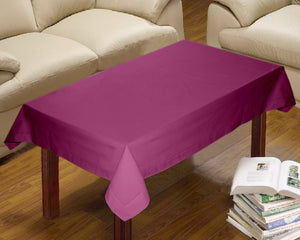Lushomes center table cover, Cotton Magenta Plain Dining Table Cover Cloth (Size 36 x 60 Inches, Center Table Cloth)