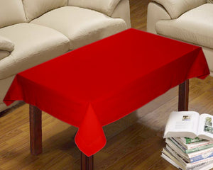 Lushomes center table cover, Cotton Red Plain Dining Table Cover Cloth (Size 36 x 60 Inches, Center Table Cloth)