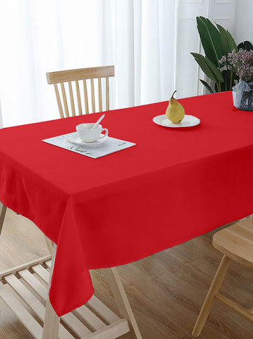 Lushomes center table cover, Tomato Red, Classic Plain Dining Table Cover Cloth (Size 36 x 60”, Center Table Cloth)