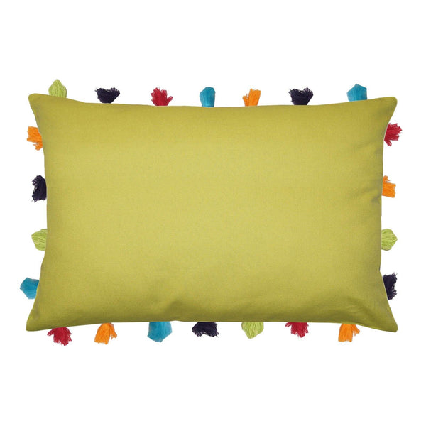 Lushomes Palm Cushion Cover with Colorful tassels (5 pcs, 14 x 20”) - Lushomes
