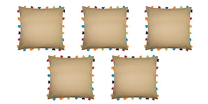 Lushomes Sand Cushion Cover with Colorful tassels (5 pcs, 18 x 18”) - Lushomes