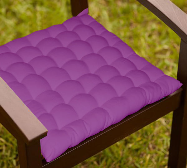 Lushomes Chair Pads,Violet, driver seat cushion for car, dining chair cushion, cushion for car, tie up cushions for chairs, Cotton Cushion for Car(15 Inch x15 Inch, 36 Knots,4 Strings, 1 Pc)